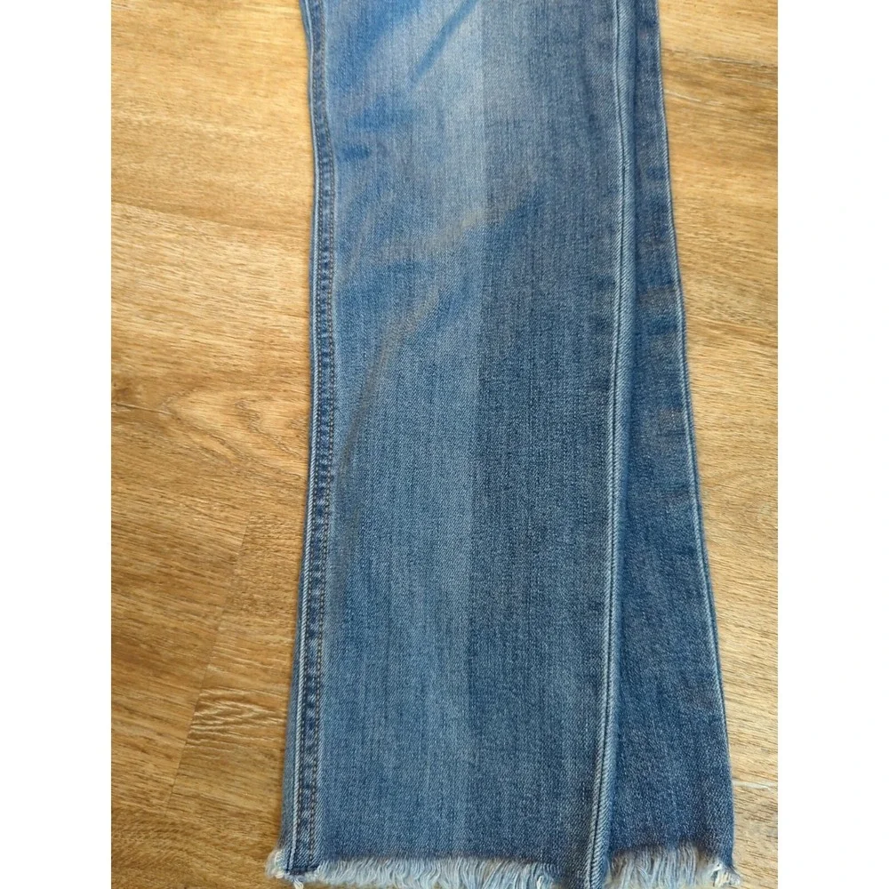 Old Navy blue jeans Boyfriend straight denim Women 4 tall mid rise ankle 2 tone